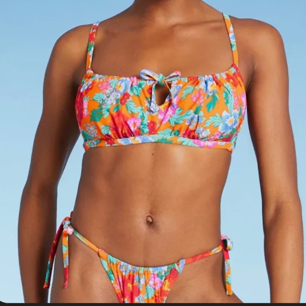 D/DD top with XL string bikini bottom